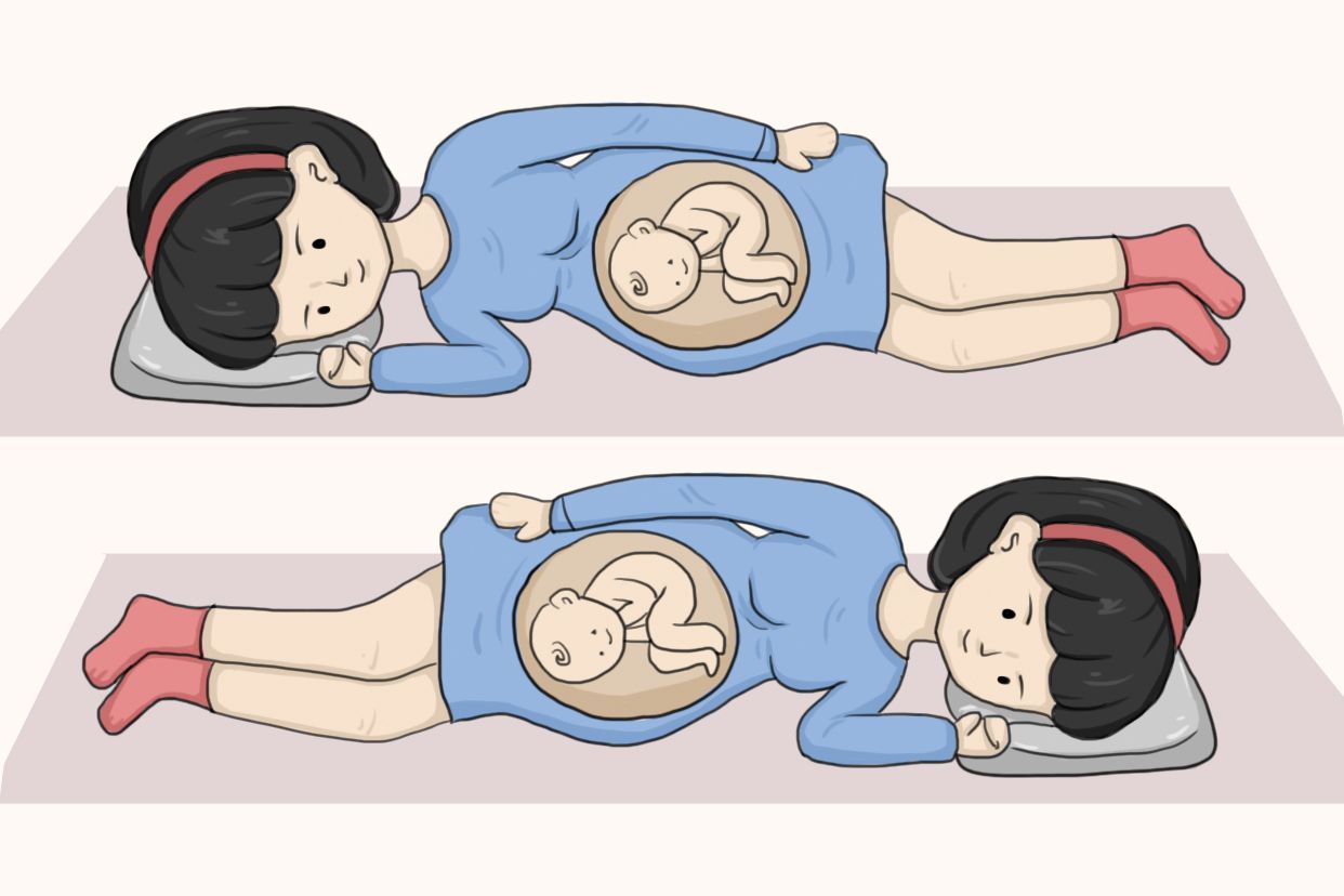 孕晚期正确的睡觉姿势图片