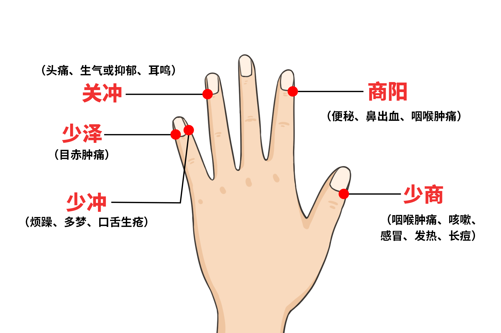 手指放血刺络位置图片